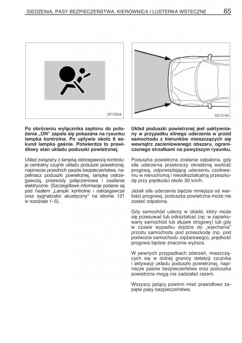 Toyota Yaris I 1 Vitz Echo instrukcja obslugi / page 72