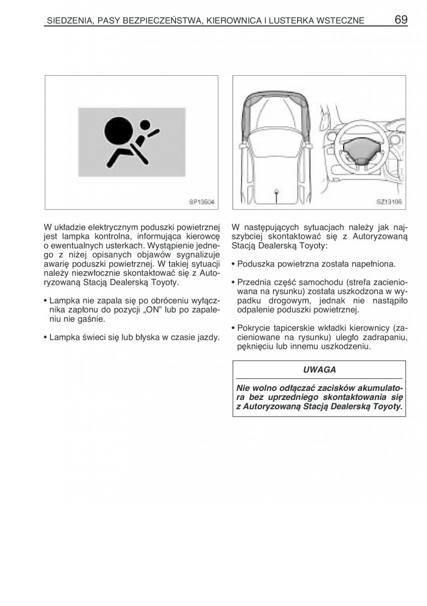 Toyota Yaris I 1 Vitz Echo instrukcja obslugi / page 76