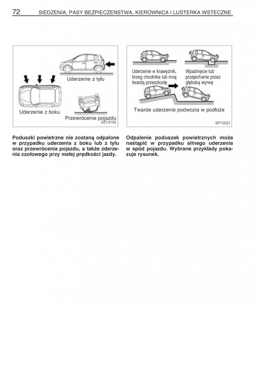 Toyota Yaris I 1 Vitz Echo instrukcja obslugi / page 79