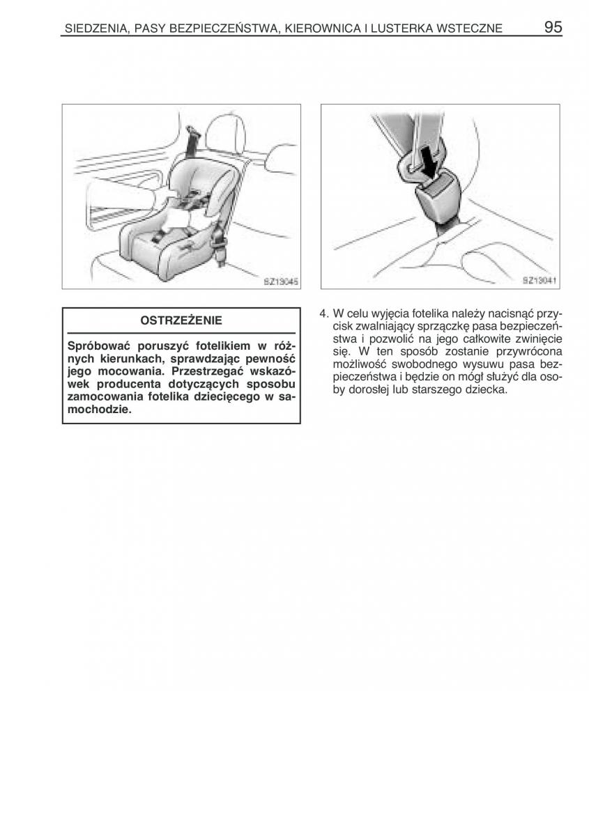 Toyota Yaris I 1 Vitz Echo instrukcja obslugi / page 102