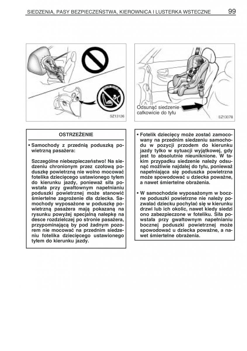 Toyota Yaris I 1 Vitz Echo instrukcja obslugi / page 106