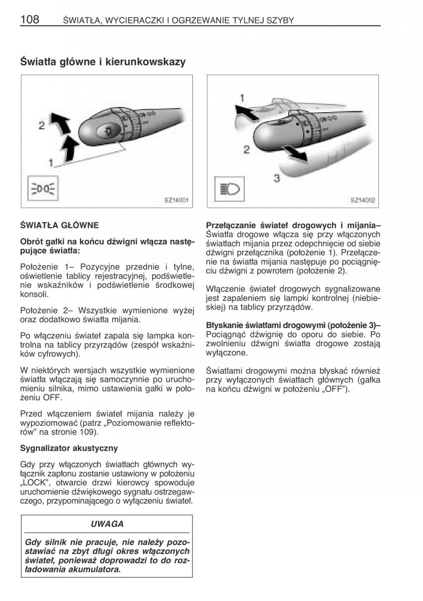 Toyota Yaris I 1 Vitz Echo instrukcja obslugi / page 115