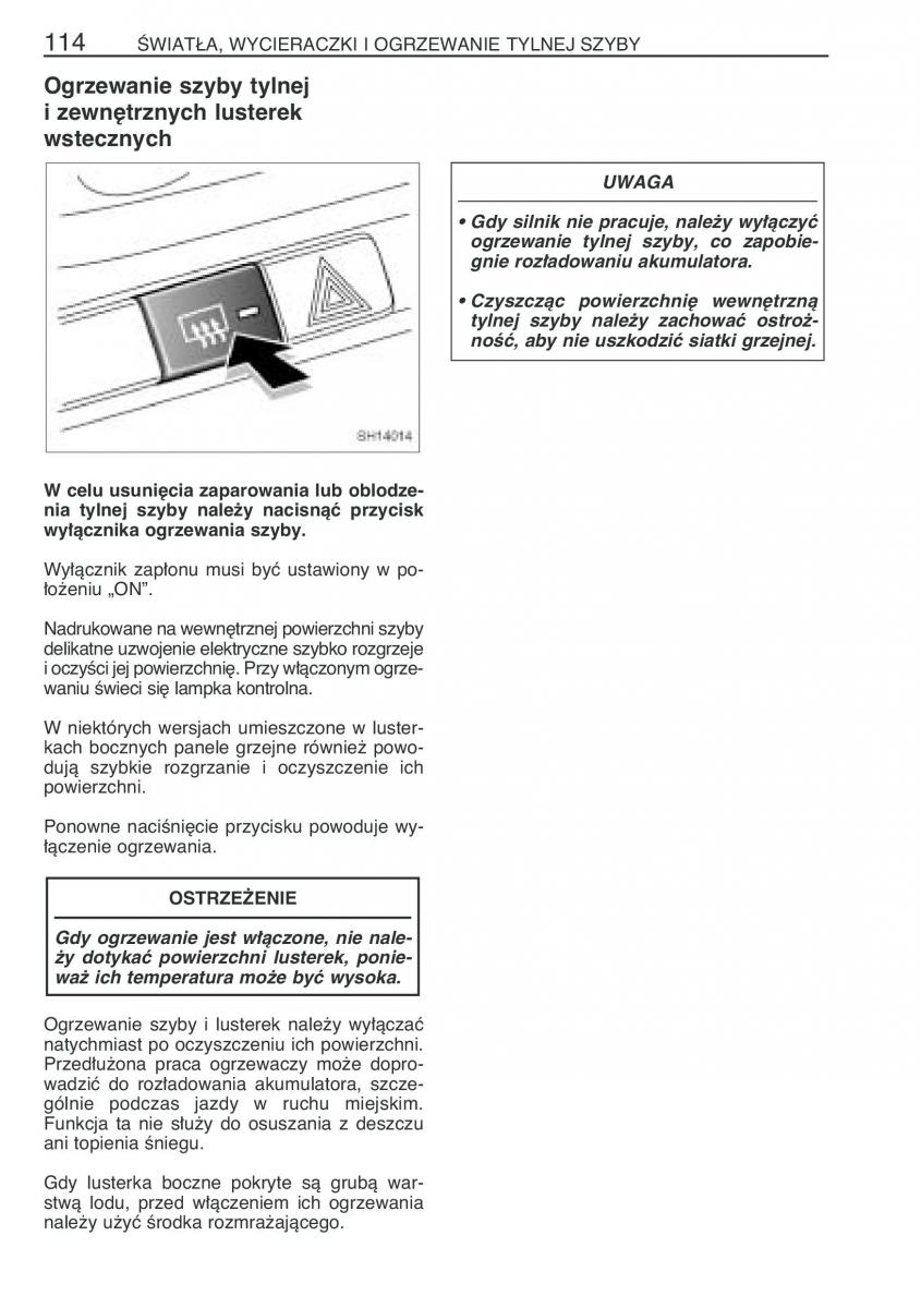 Toyota Yaris I 1 Vitz Echo instrukcja obslugi / page 121