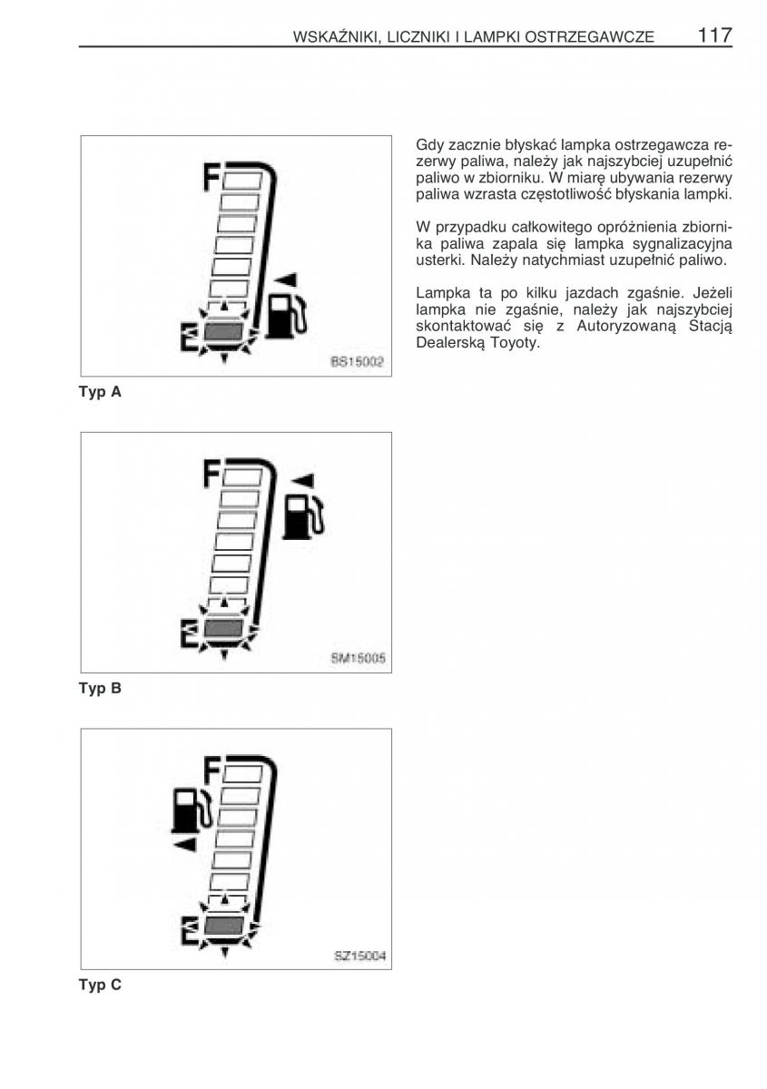 Toyota Yaris I 1 Vitz Echo instrukcja obslugi / page 124