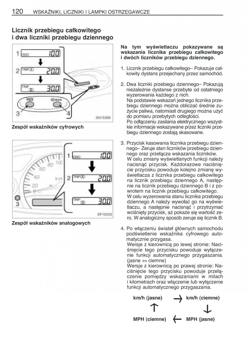 Toyota Yaris I 1 Vitz Echo instrukcja obslugi / page 127