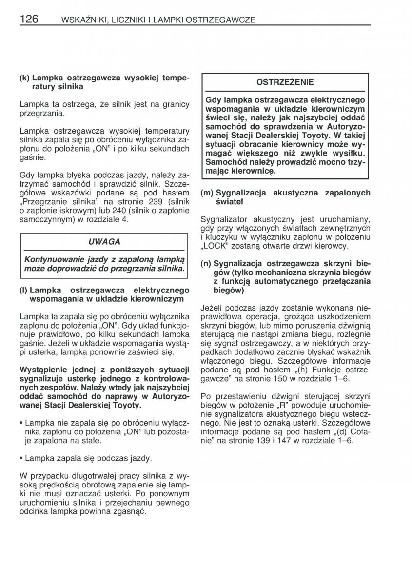 Toyota Yaris I 1 Vitz Echo instrukcja obslugi / page 133