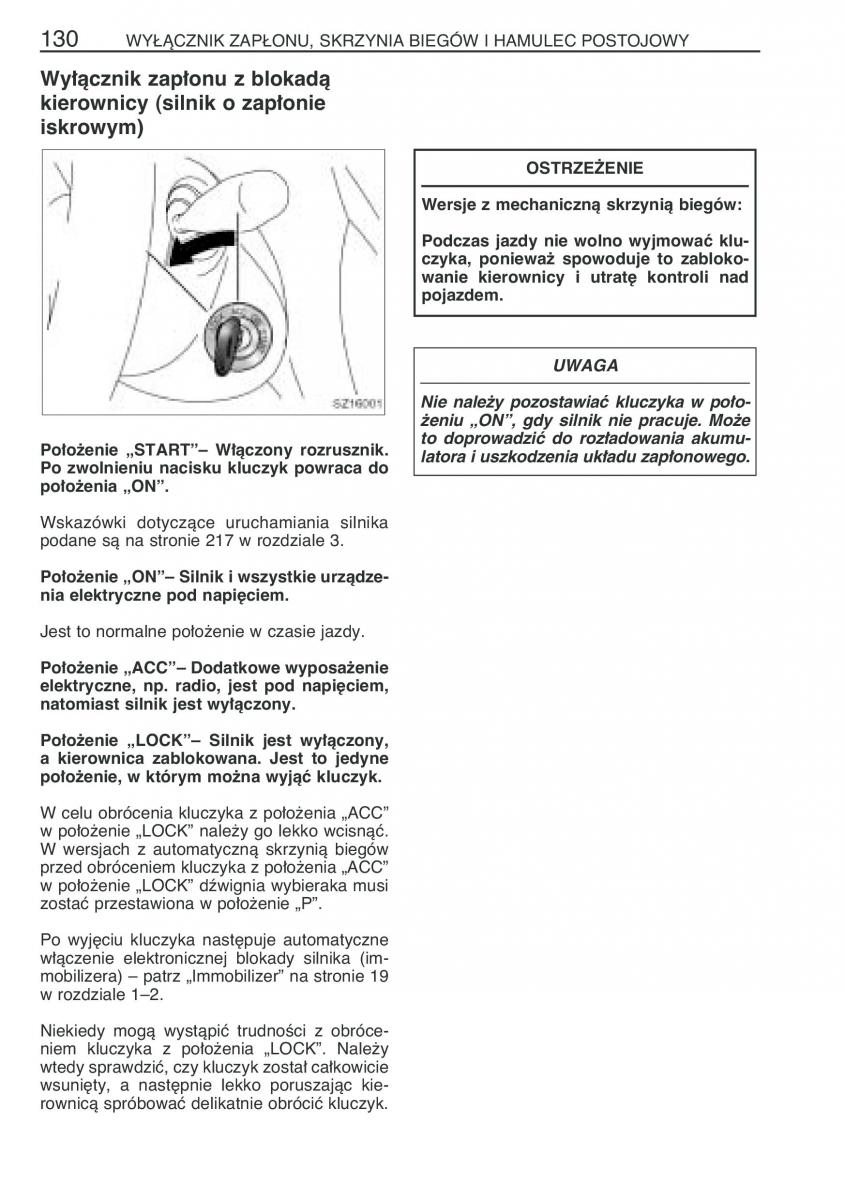 Toyota Yaris I 1 Vitz Echo instrukcja obslugi / page 137