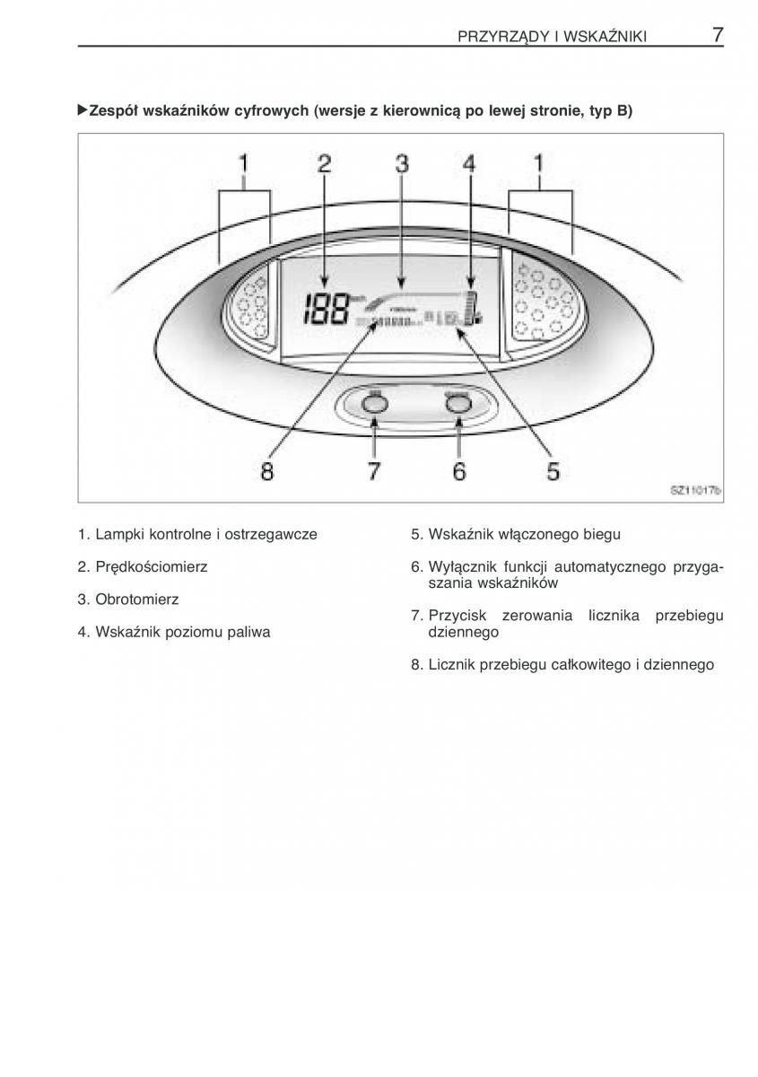 Toyota Yaris I 1 Vitz Echo instrukcja obslugi / page 14