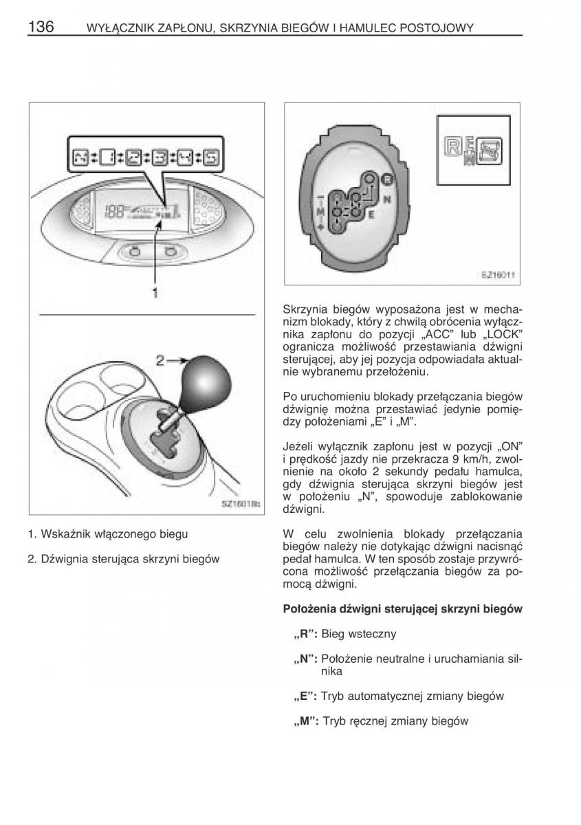 Toyota Yaris I 1 Vitz Echo instrukcja obslugi / page 143