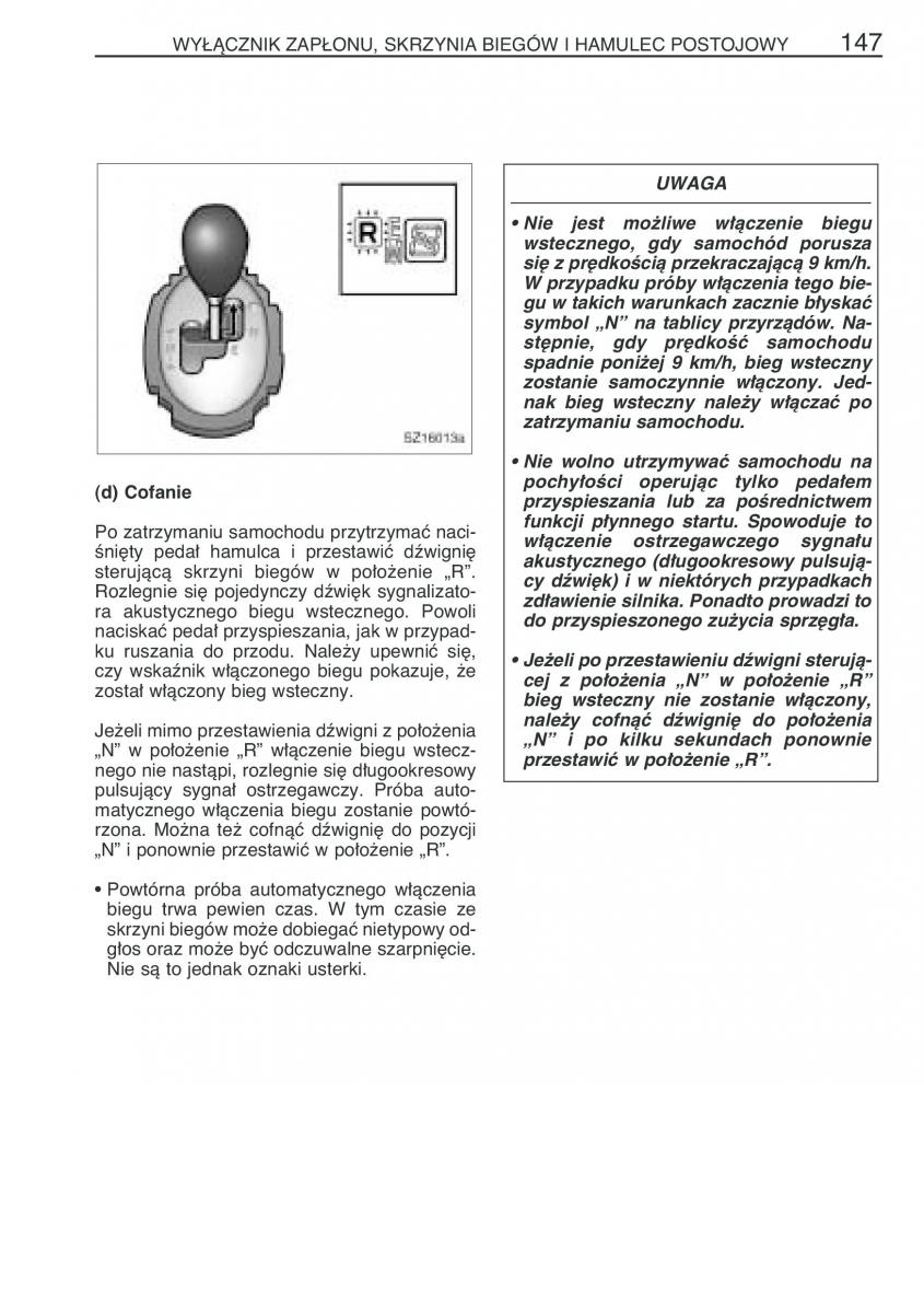 Toyota Yaris I 1 Vitz Echo instrukcja obslugi / page 154