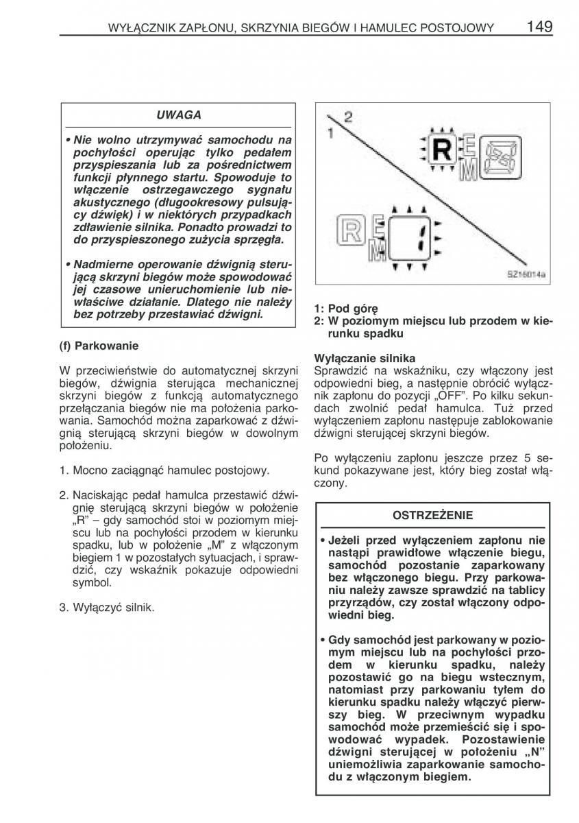 Toyota Yaris I 1 Vitz Echo instrukcja obslugi / page 156