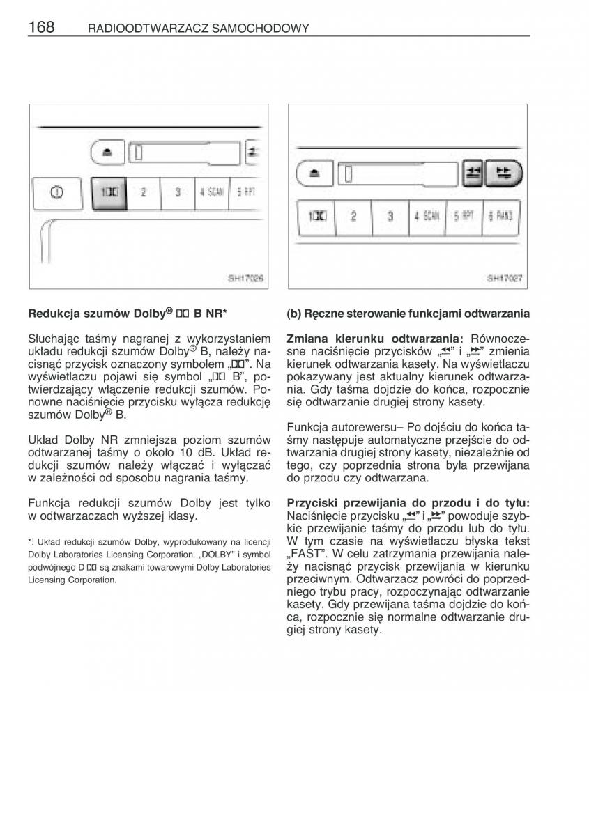 Toyota Yaris I 1 Vitz Echo instrukcja obslugi / page 175