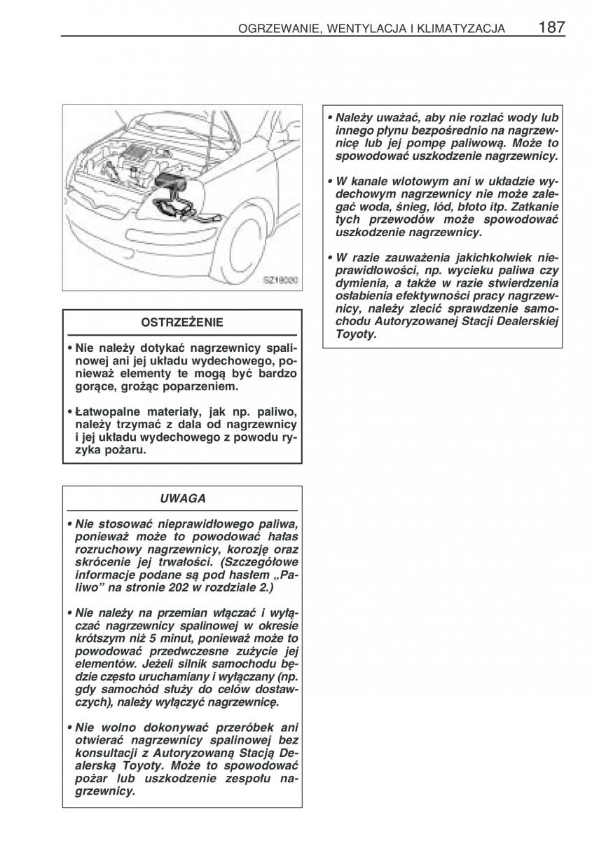 Toyota Yaris I 1 Vitz Echo instrukcja obslugi / page 194