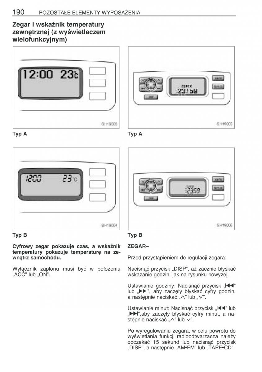 Toyota Yaris I 1 Vitz Echo instrukcja obslugi / page 197