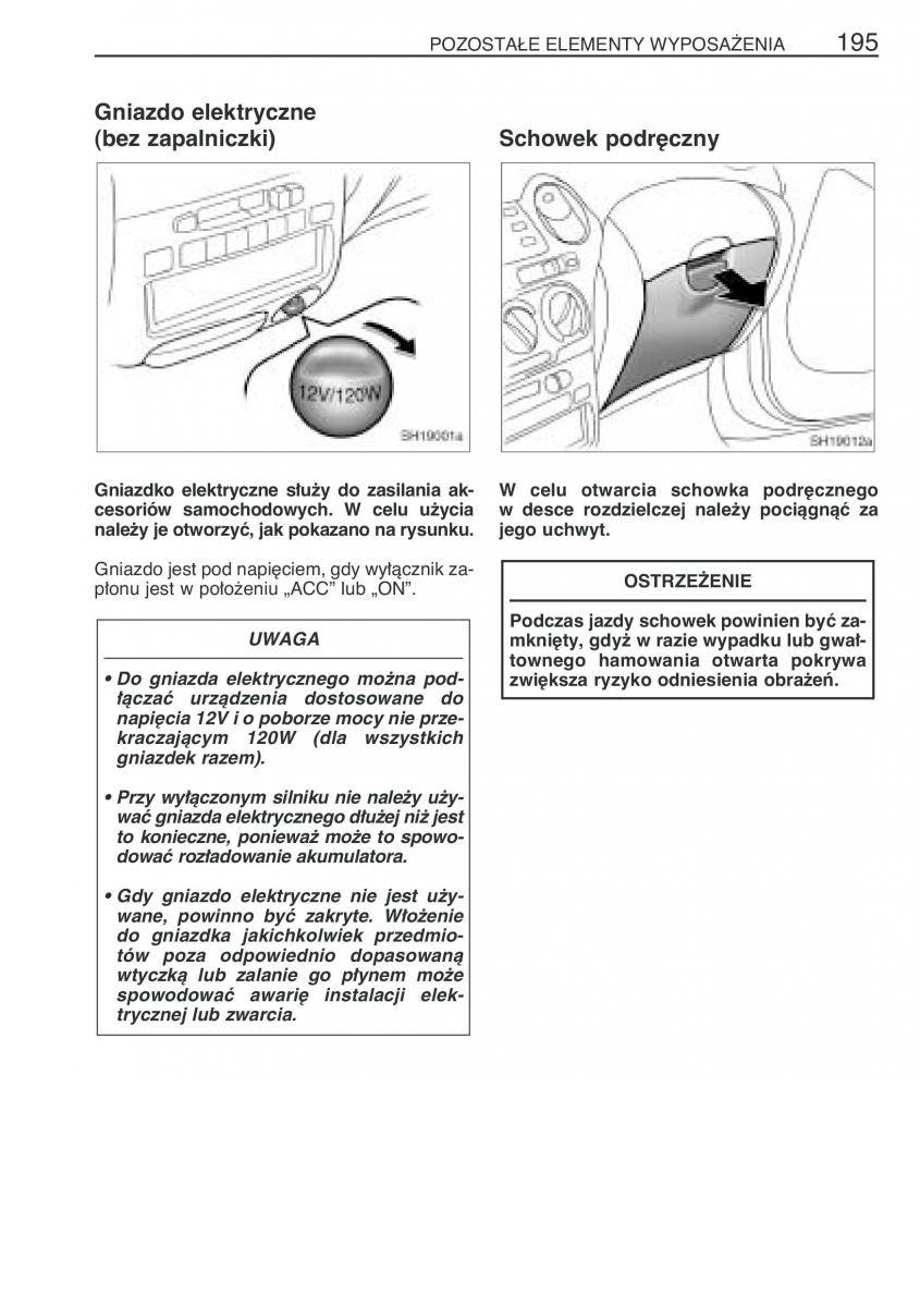 Toyota Yaris I 1 Vitz Echo instrukcja obslugi / page 202