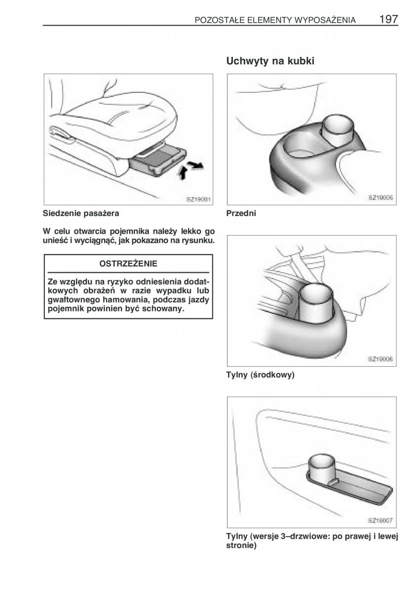 Toyota Yaris I 1 Vitz Echo instrukcja obslugi / page 204