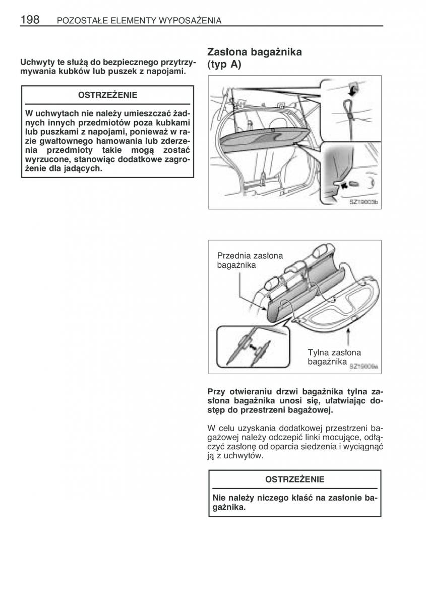 Toyota Yaris I 1 Vitz Echo instrukcja obslugi / page 205