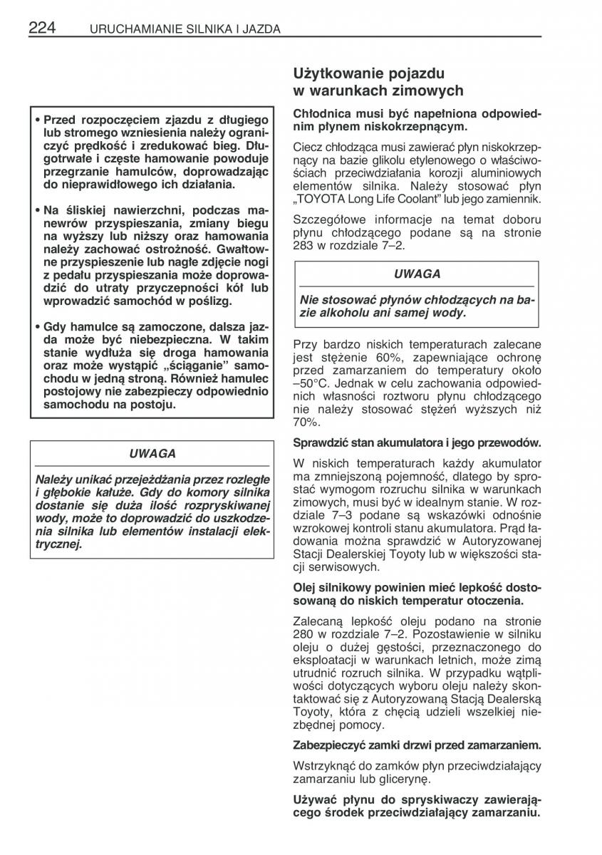 Toyota Yaris I 1 Vitz Echo instrukcja obslugi / page 231