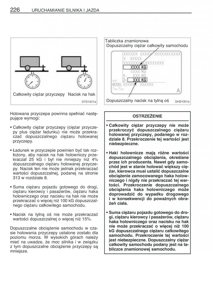 Toyota Yaris I 1 Vitz Echo instrukcja obslugi / page 233