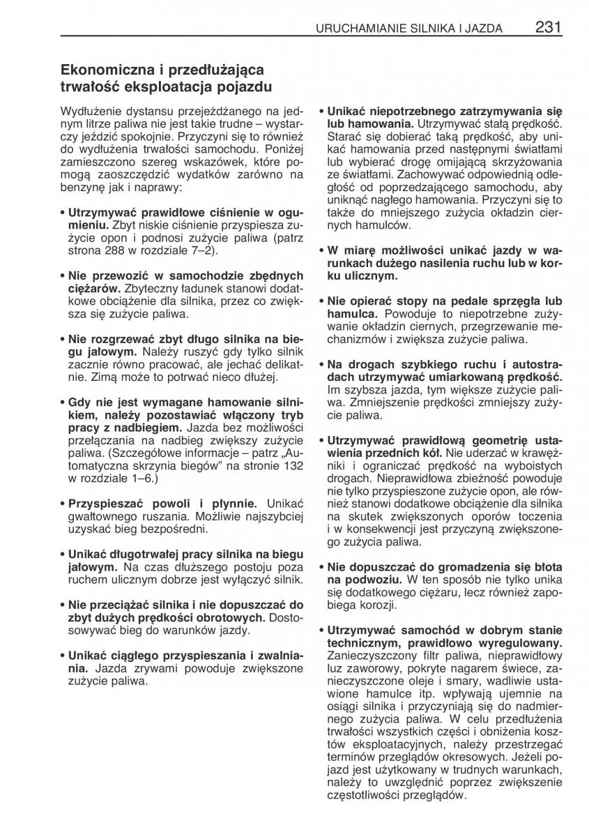 Toyota Yaris I 1 Vitz Echo instrukcja obslugi / page 238