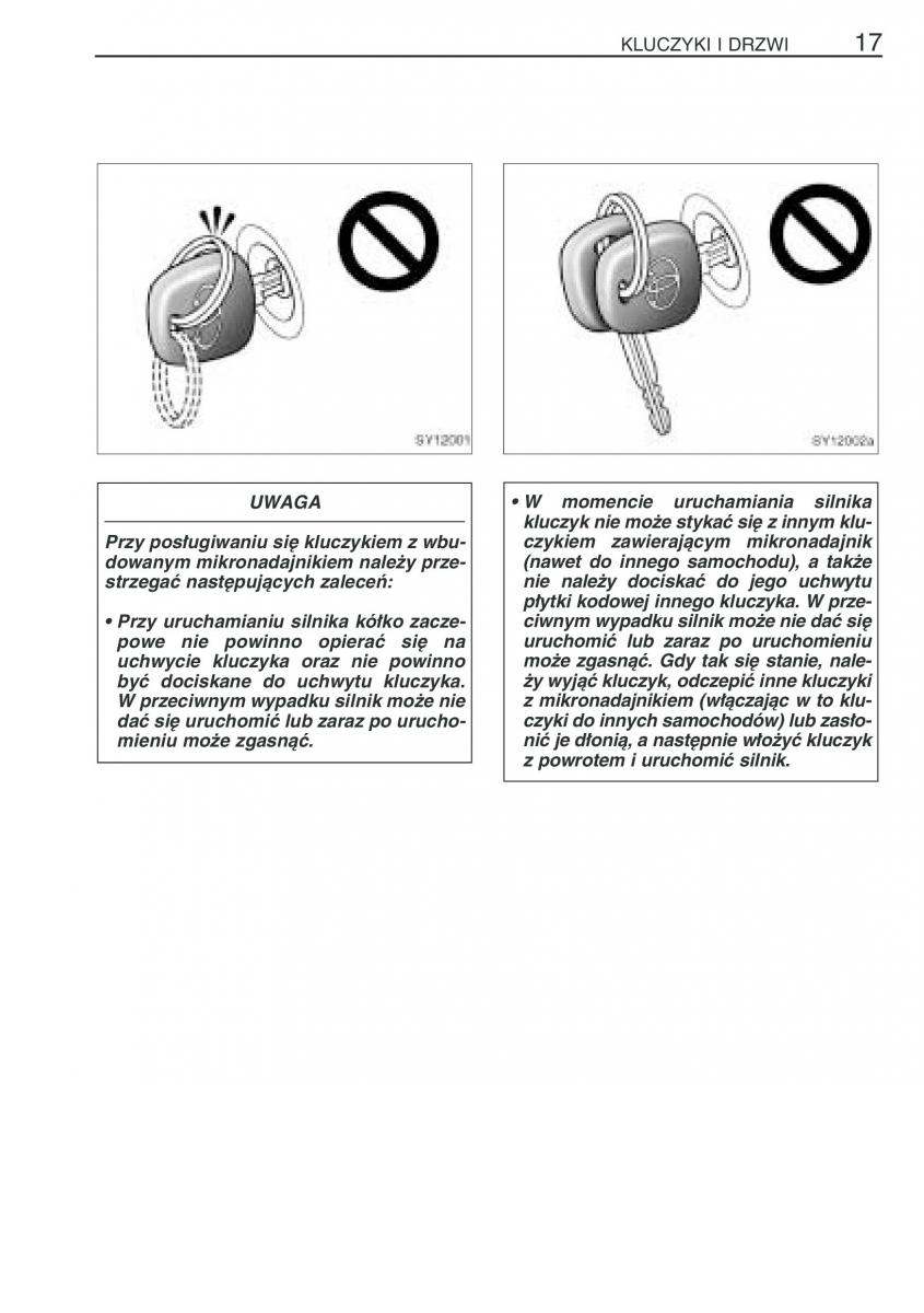 Toyota Yaris I 1 Vitz Echo instrukcja obslugi / page 24