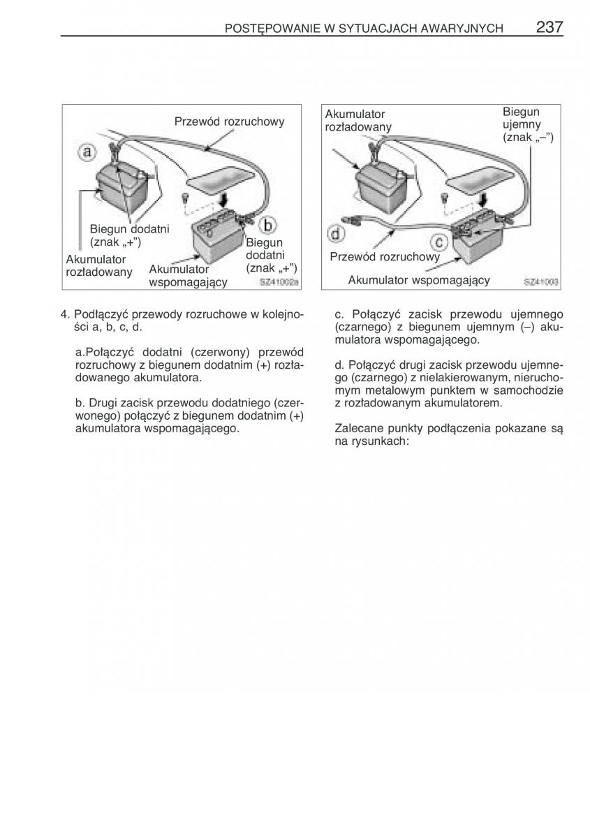 Toyota Yaris I 1 Vitz Echo instrukcja obslugi / page 244