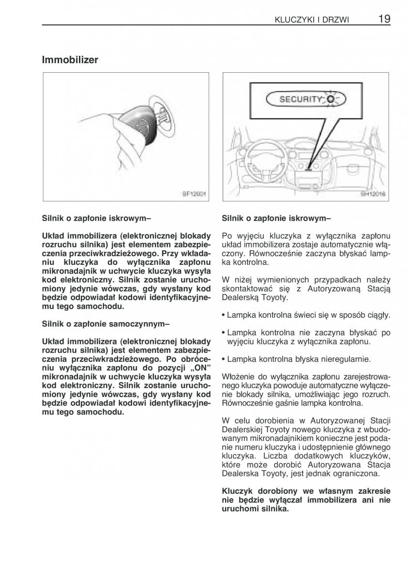 Toyota Yaris I 1 Vitz Echo instrukcja obslugi / page 26