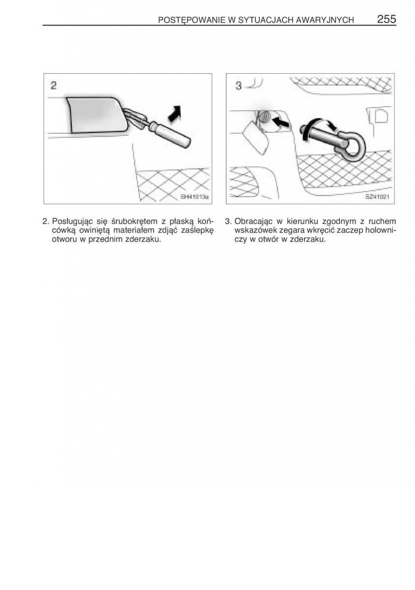 Toyota Yaris I 1 Vitz Echo instrukcja obslugi / page 262