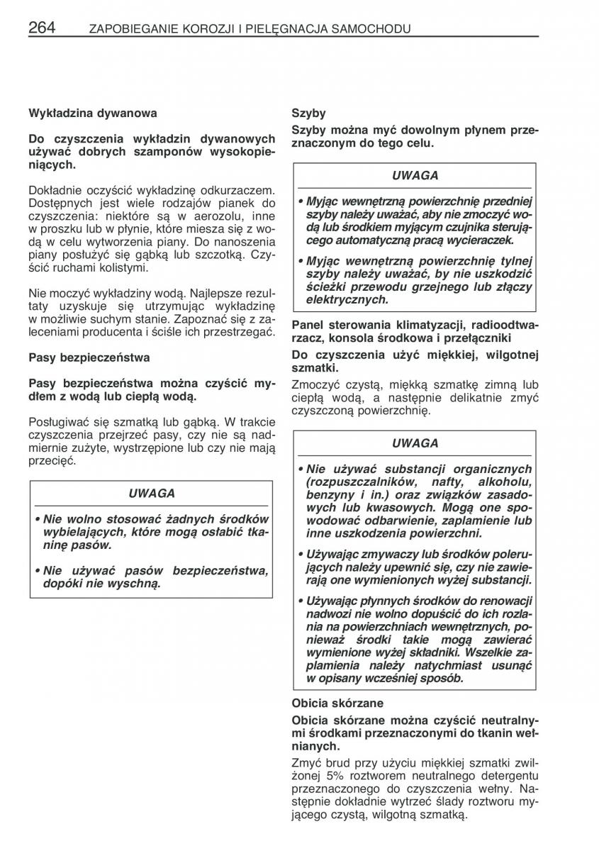 Toyota Yaris I 1 Vitz Echo instrukcja obslugi / page 271