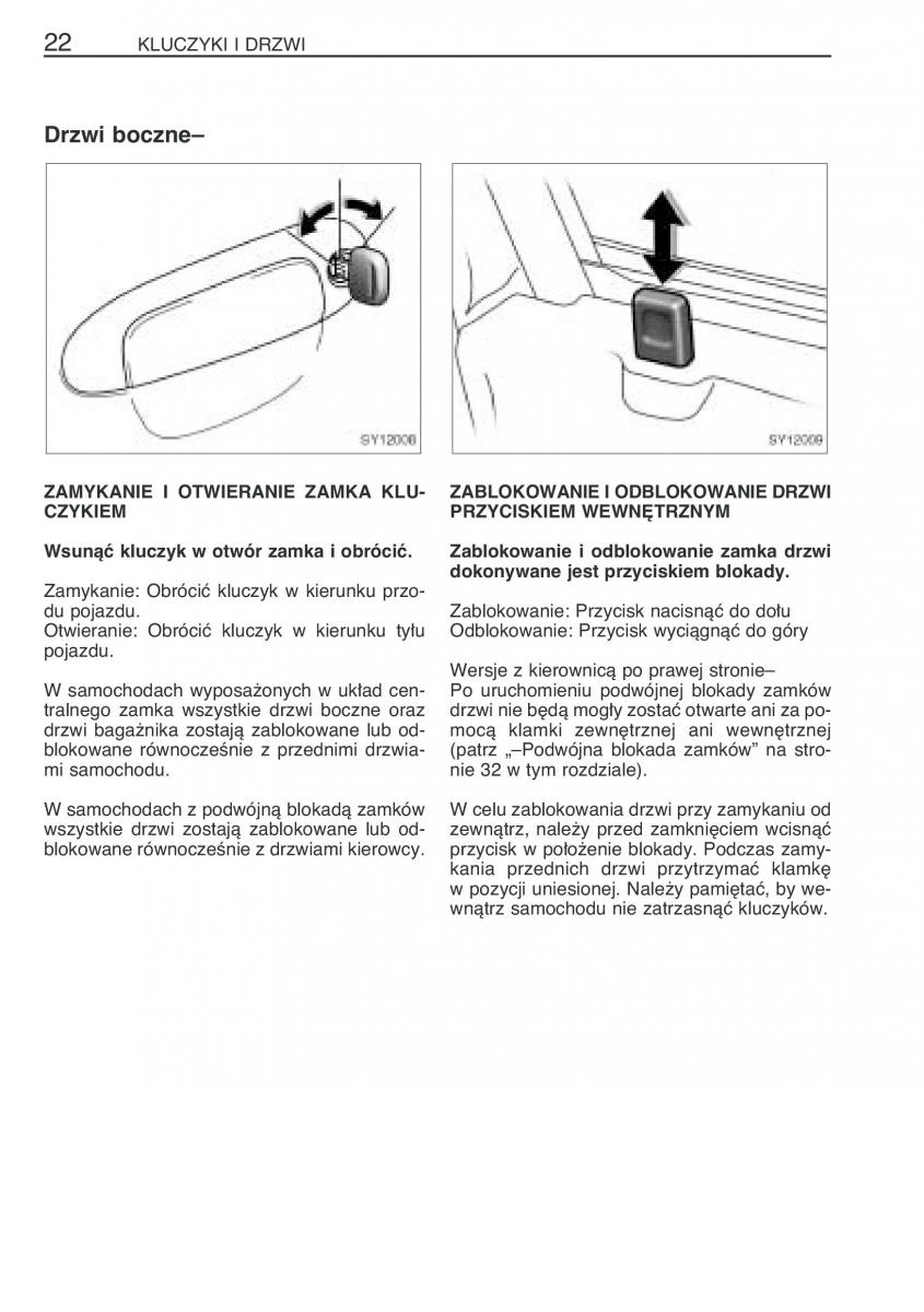 Toyota Yaris I 1 Vitz Echo instrukcja obslugi / page 29