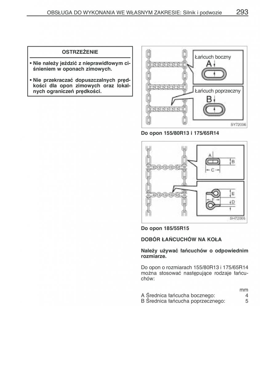 Toyota Yaris I 1 Vitz Echo instrukcja obslugi / page 300