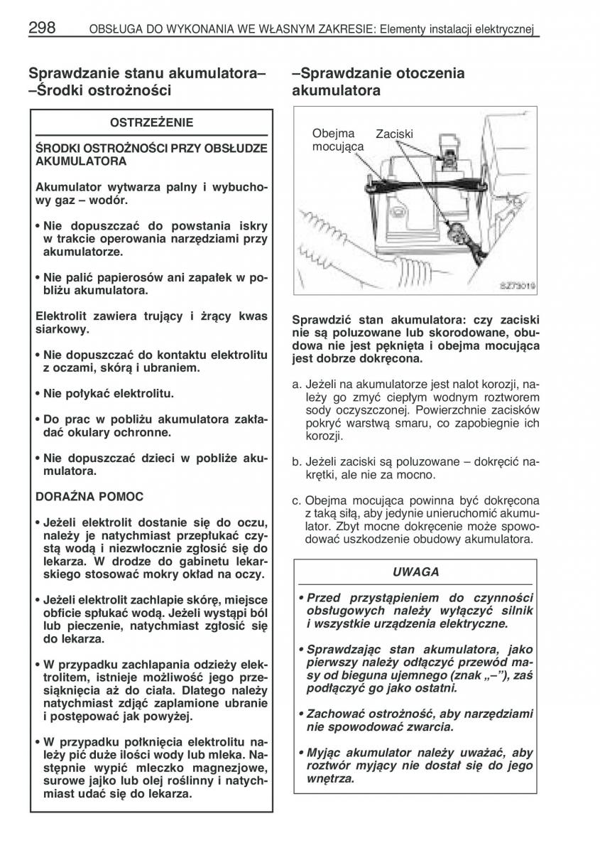 Toyota Yaris I 1 Vitz Echo instrukcja obslugi / page 305