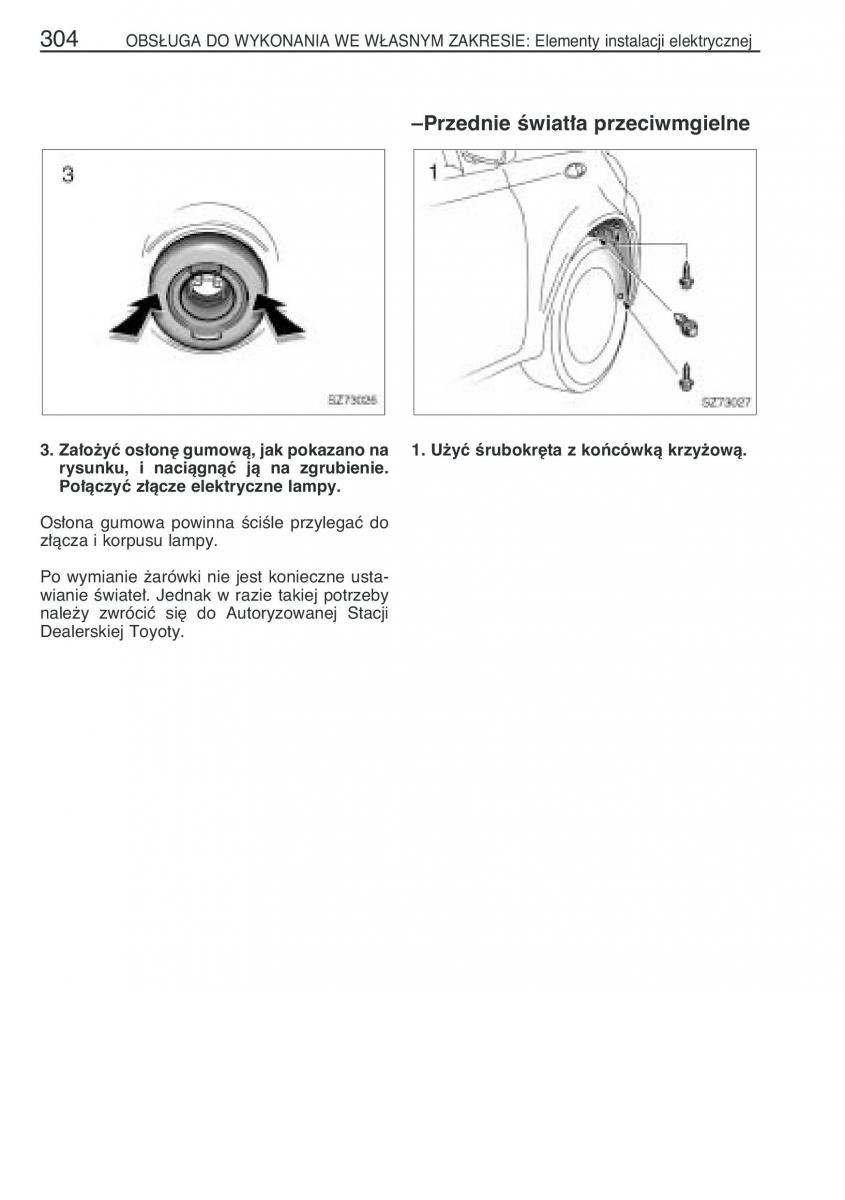 Toyota Yaris I 1 Vitz Echo instrukcja obslugi / page 311