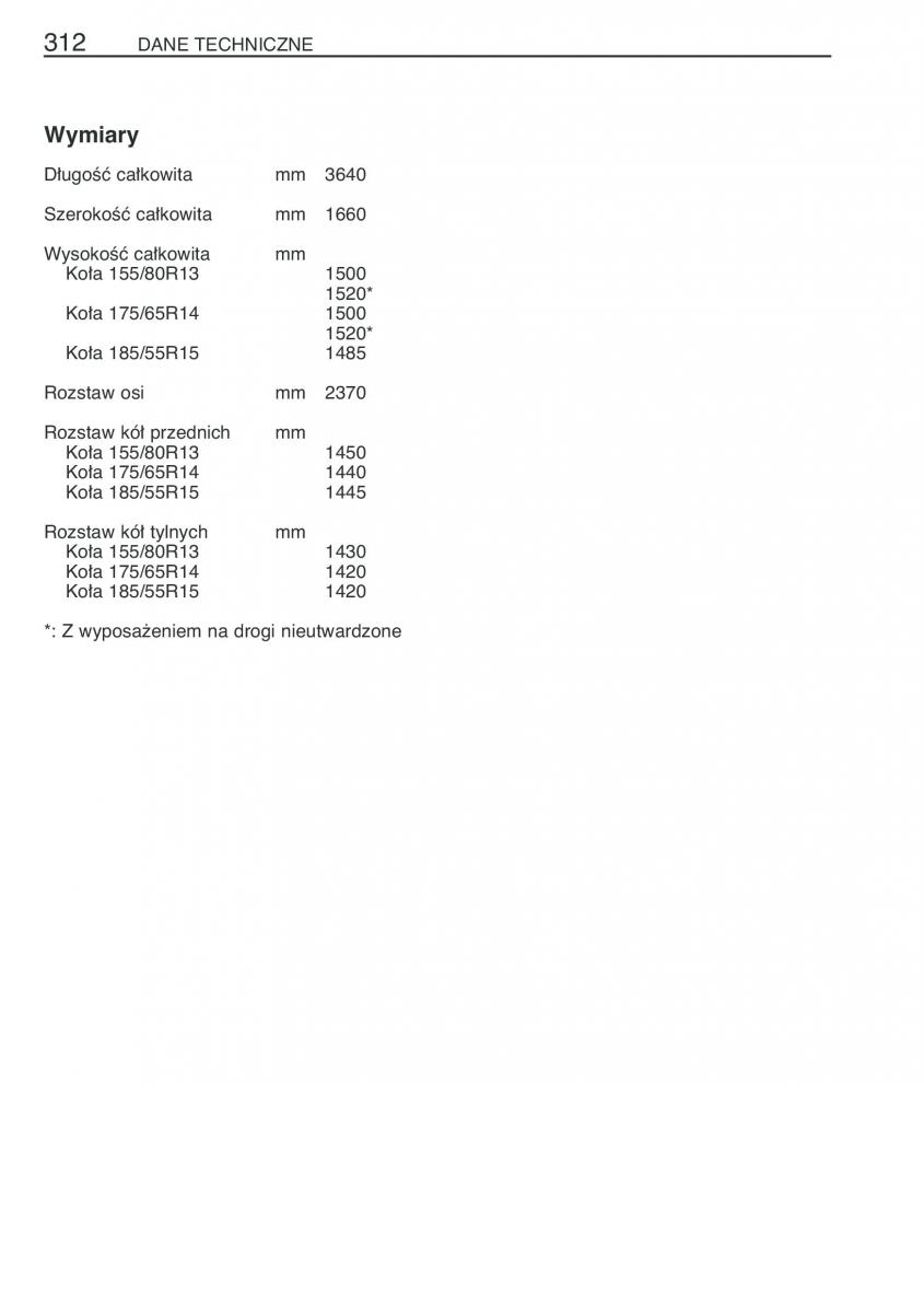 Toyota Yaris I 1 Vitz Echo instrukcja obslugi / page 319