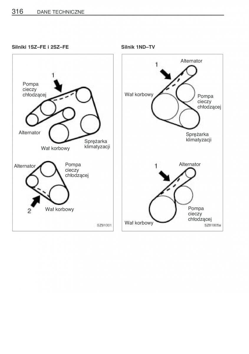 Toyota Yaris I 1 Vitz Echo instrukcja obslugi / page 323