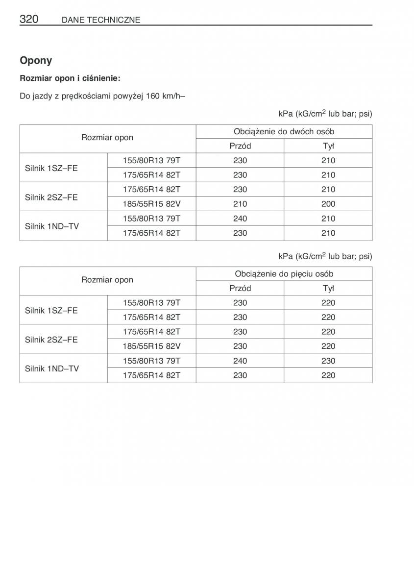 Toyota Yaris I 1 Vitz Echo instrukcja obslugi / page 327