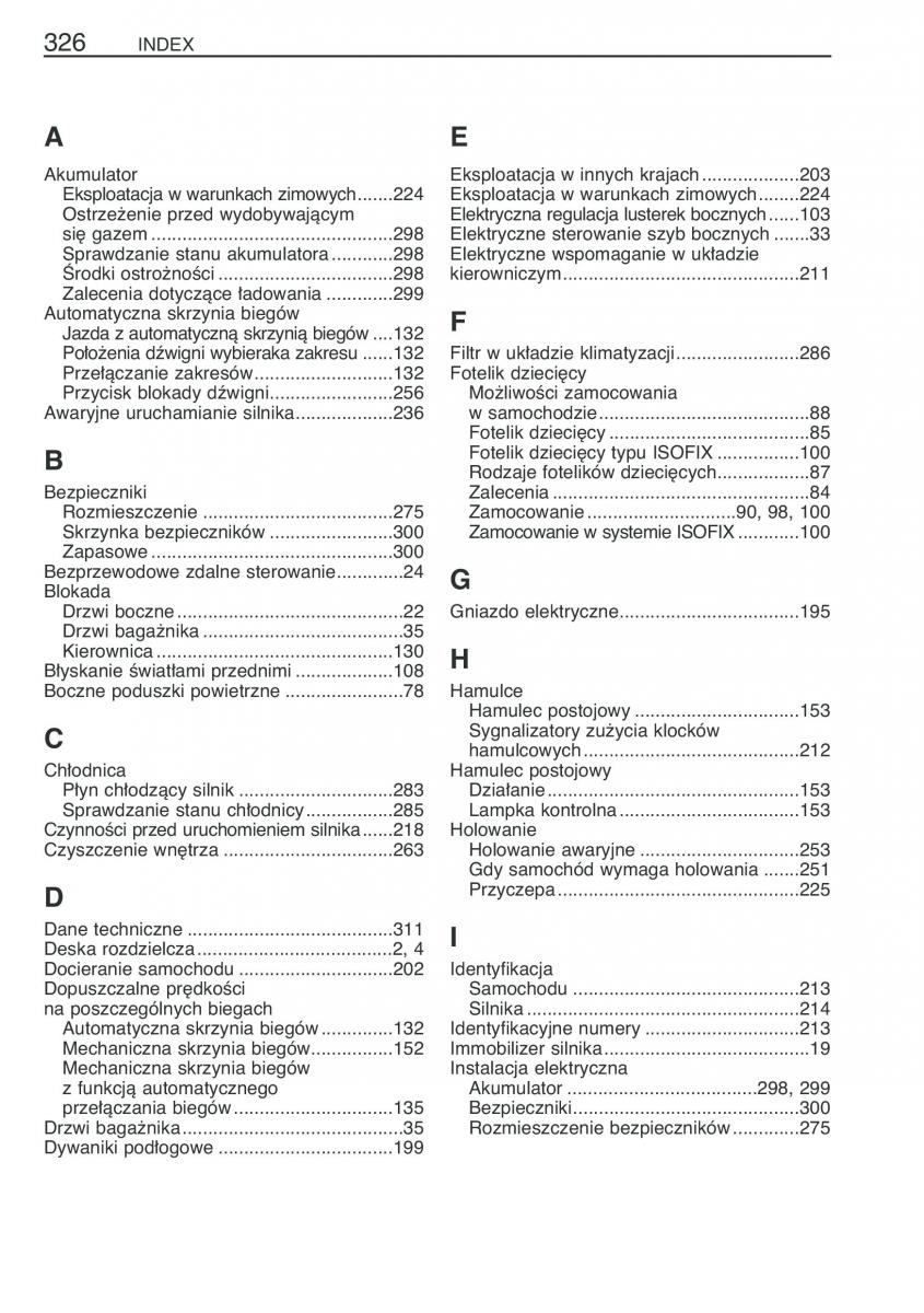 Toyota Yaris I 1 Vitz Echo instrukcja obslugi / page 333