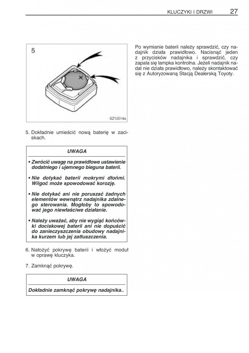 Toyota Yaris I 1 Vitz Echo instrukcja obslugi / page 34