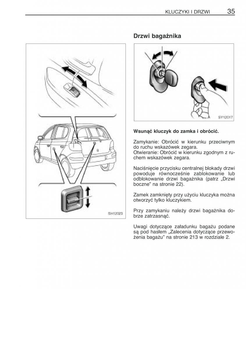 Toyota Yaris I 1 Vitz Echo instrukcja obslugi / page 42