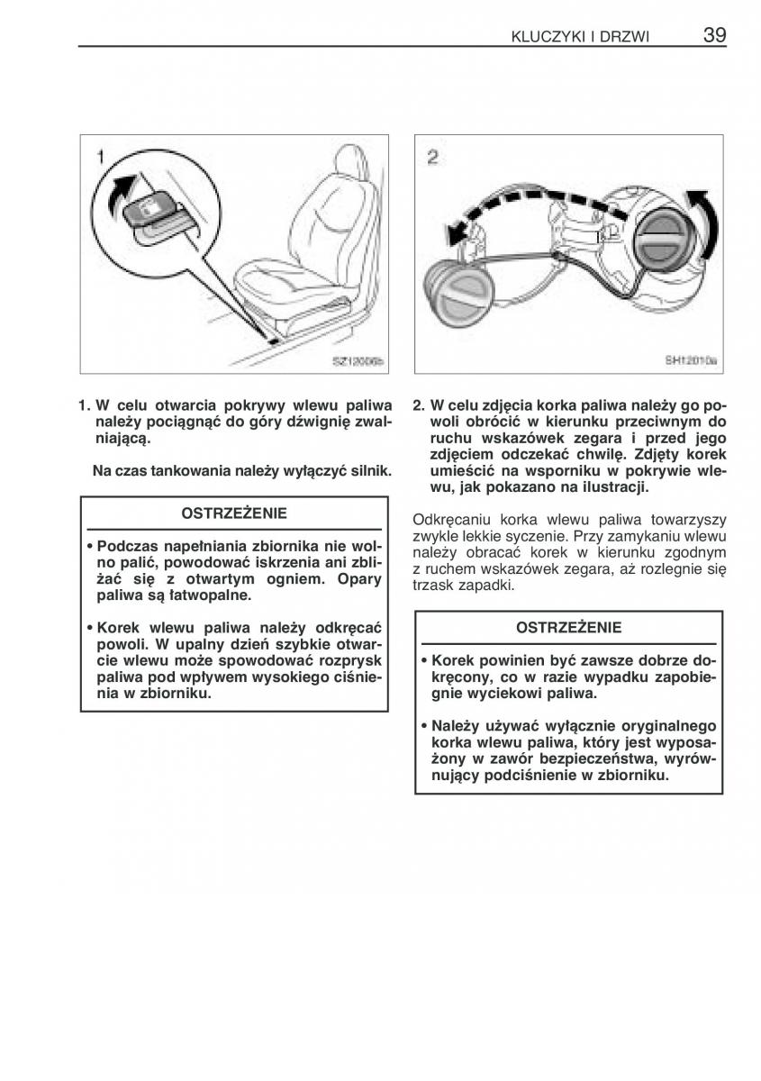 Toyota Yaris I 1 Vitz Echo instrukcja obslugi / page 46