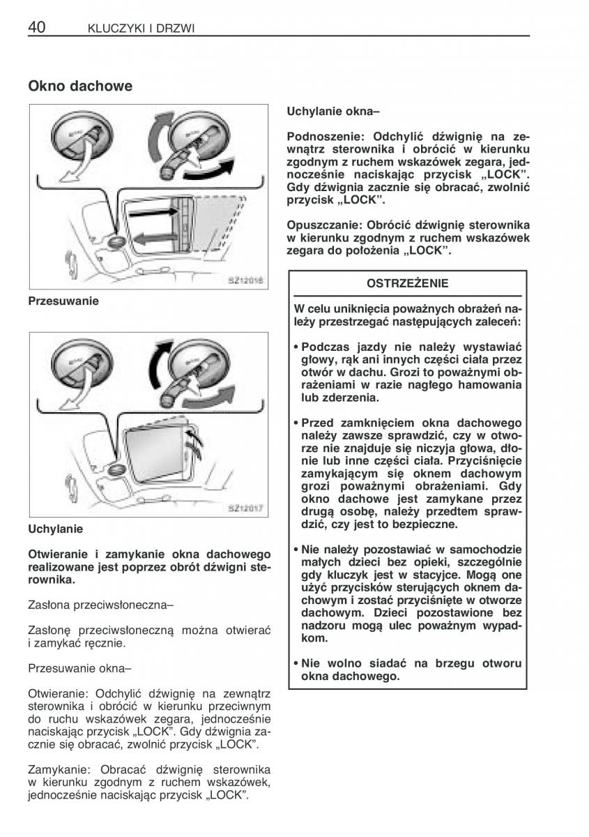 Toyota Yaris I 1 Vitz Echo instrukcja obslugi / page 47