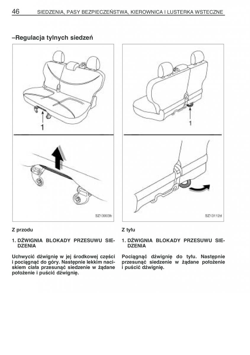 Toyota Yaris I 1 Vitz Echo instrukcja obslugi / page 53