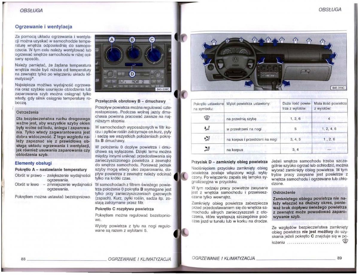 VW Passat B5 instrukcja obslugi / page 44