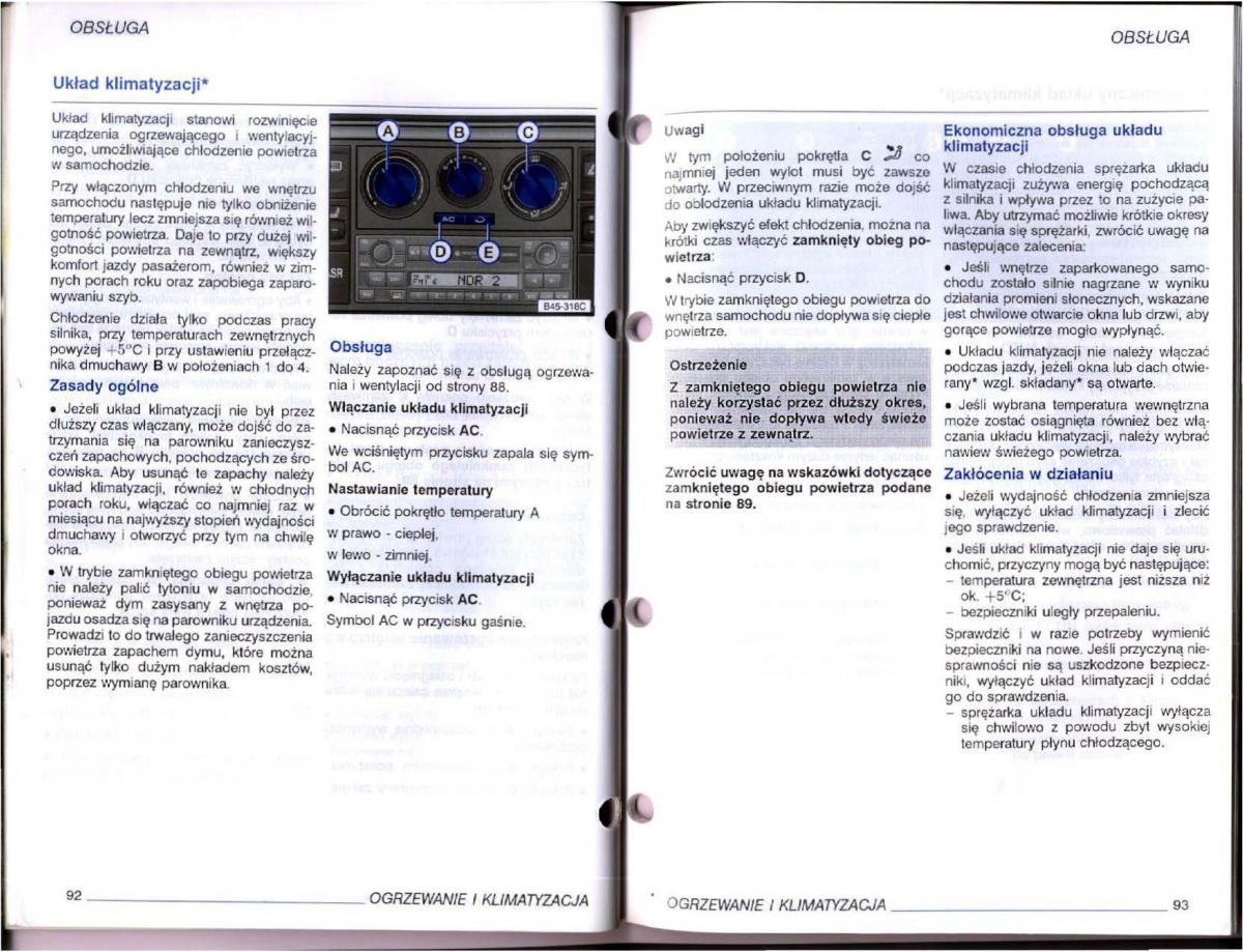 VW Passat B5 instrukcja obslugi / page 46