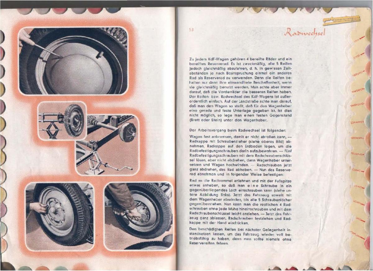 VW Beetle 1939 Garbus owners manual Handbuch / page 27