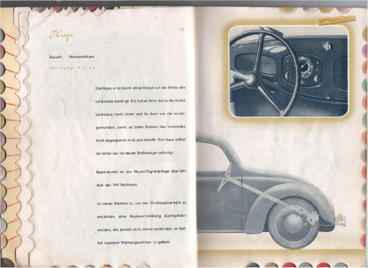 VW Beetle 1939 Garbus owners manual Handbuch / page 34