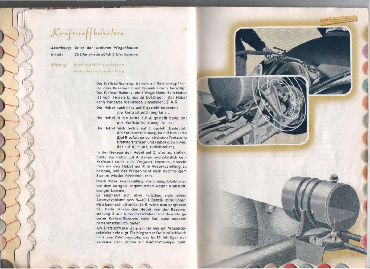 VW Beetle 1939 Garbus owners manual Handbuch / page 38