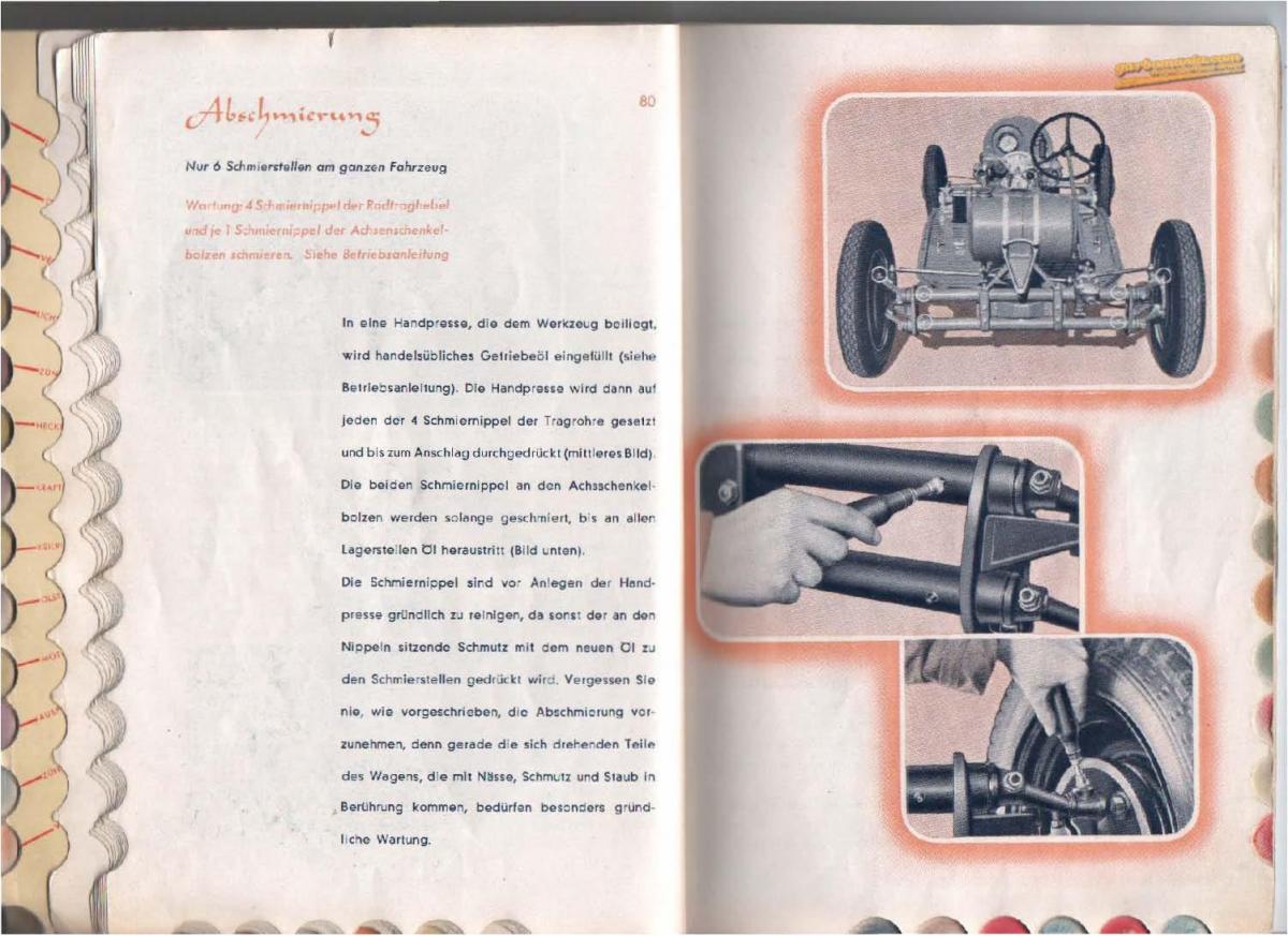 VW Beetle 1939 Garbus owners manual Handbuch / page 42