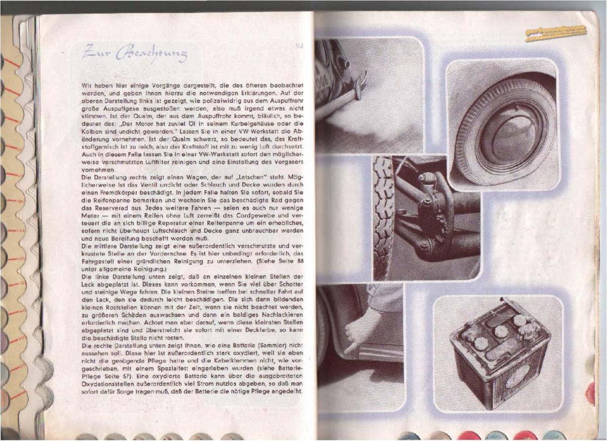 VW Beetle 1939 Garbus owners manual Handbuch / page 49