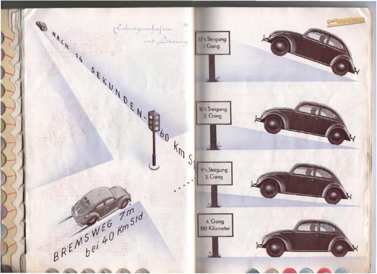 VW Beetle 1939 Garbus owners manual Handbuch / page 51